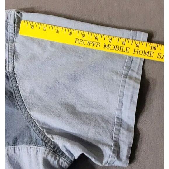 Foundry Button Down Shirt Mens 4XL Blue Short Sleeve Woven Blue - Picture 8 of 8